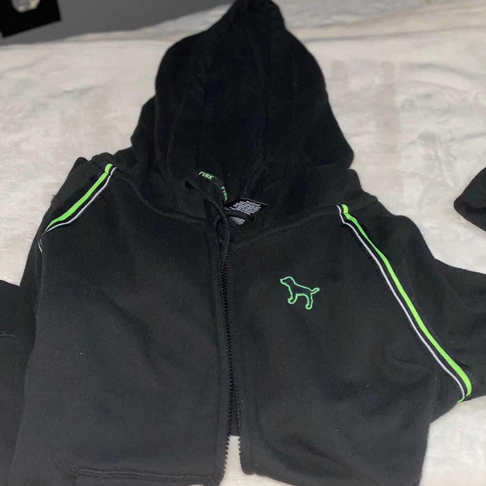 Pink Victoria’s Secret Hooded Zip-Up Sweater